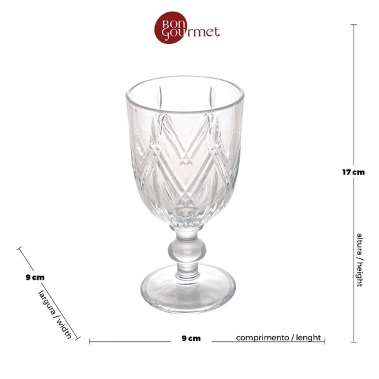 Jogo 6 Taças 376ml Bon Gourmet De Vidro